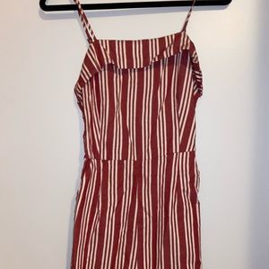 Red Stripe Romper